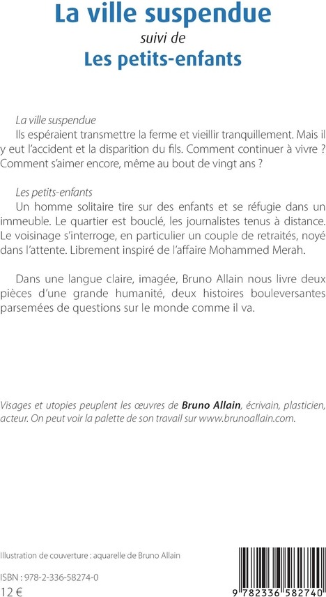 Quatrième de couverture de « La ville suspendue : suivi de Les petits-enfants »