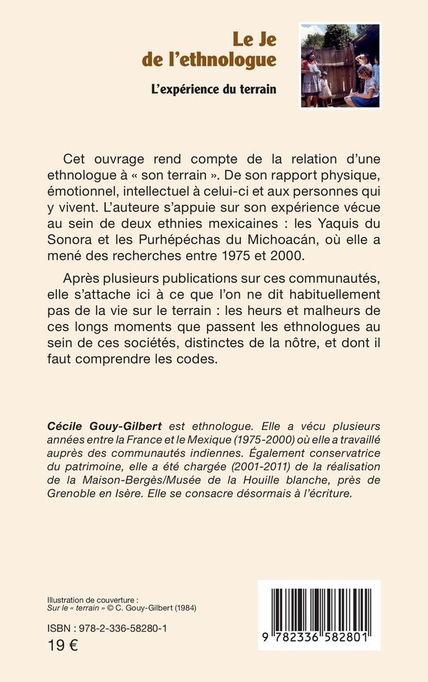 Quatrième de couverture de « Le Je de l'ethnologue : l'expérience du terrain »