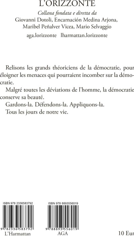 Quatrième de couverture de « Défendre la démocratie »