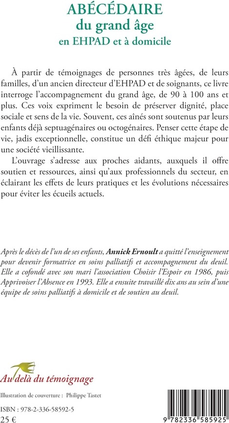 Quatrième de couverture de « Abécédaire du grand âge en EHPAD et à domicile »