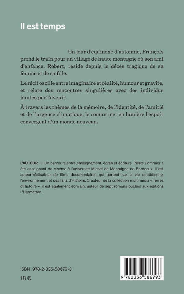 Quatrième de couverture de « Il est temps »