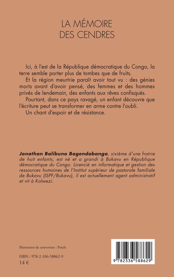 Quatrième de couverture de « La mémoire des cendres »