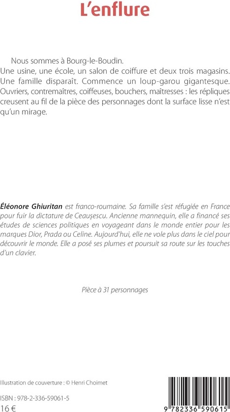 Quatrième de couverture de « L enflure »