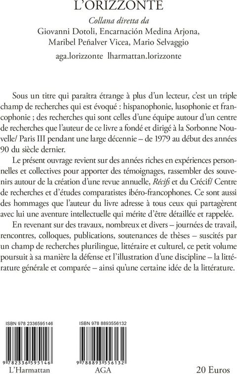 Quatrième de couverture de « Recherches ibéro-francophones »