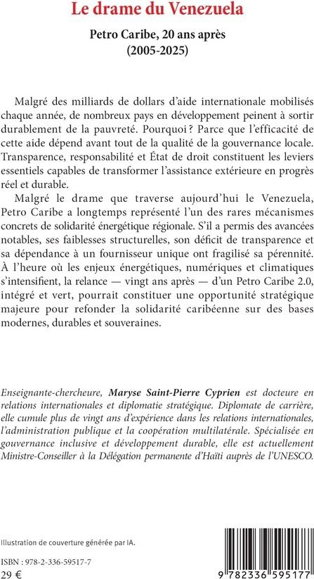 Quatrième de couverture de « Le drame du Venezuela : Petro Caribe, 20 ans après (2005-2025) »