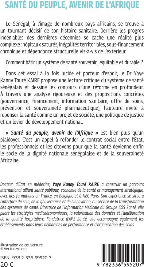 Quatrième de couverture de « Santé du peuple, avenir de l'Afrique : le système de santé sénégalais en question »