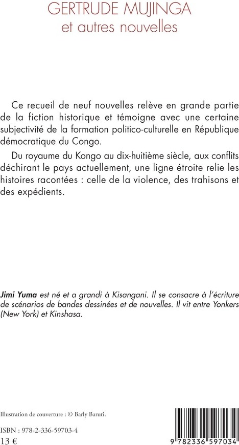 Quatrième de couverture de « Gertrude Mujinga et autres nouvelles »