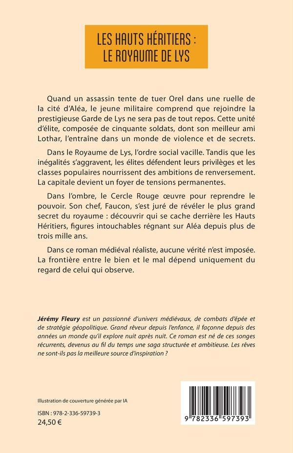 Quatrième de couverture de « Les hauts héritiers : le royaume de Lys »