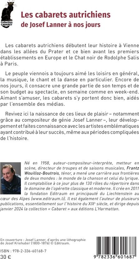 Quatrième de couverture de « Les cabarets autrichiens de Josef Lanner à nos jours »