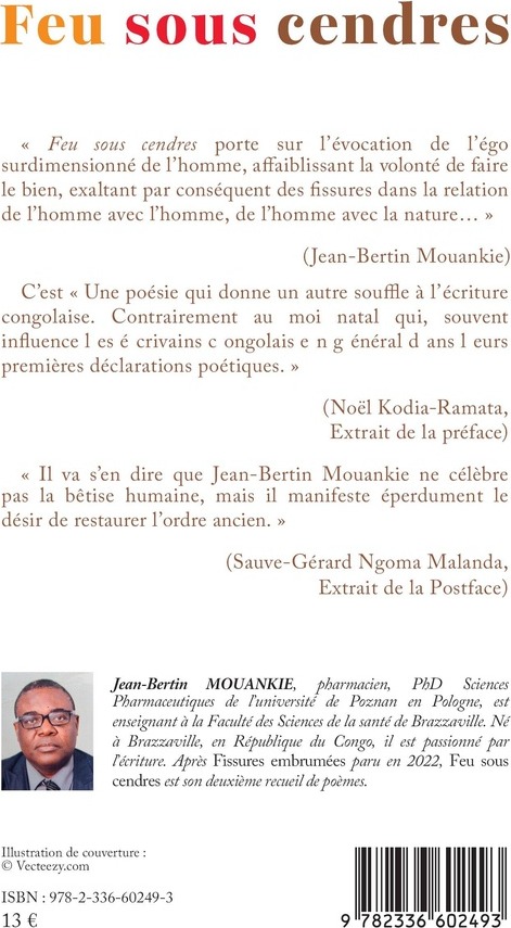 Quatrième de couverture de « Feu sous cendres : Recueil de poèmes »