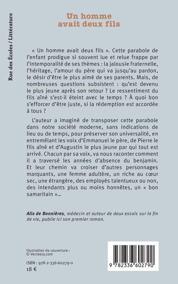 Quatrième de couverture de « Un homme avait deux fils »