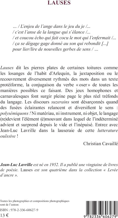 Quatrième de couverture de « Lauses »