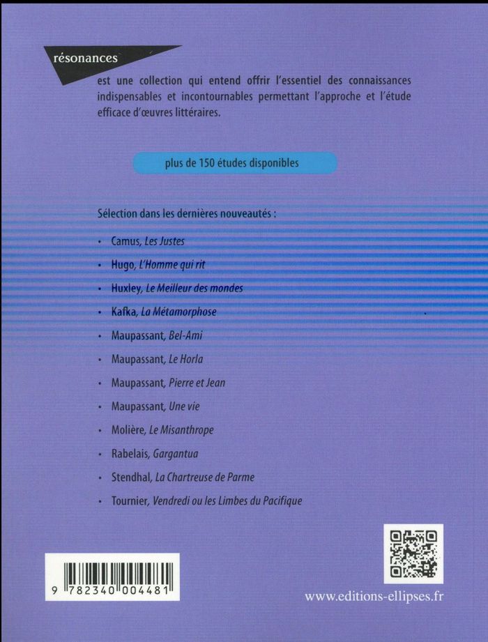Quatrième de couverture de « MAUPASSANT, BOULE DE SUIF »
