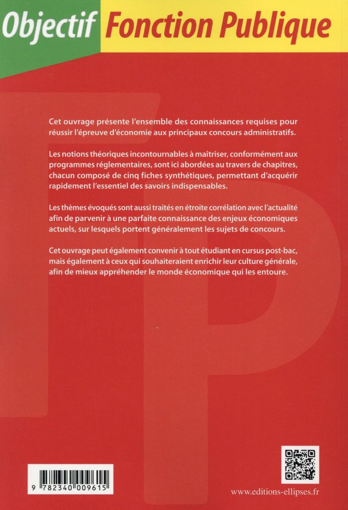 Quatrième de couverture de « L'ECONOMIE EN 70 FICHES »