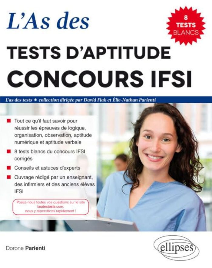 Couverture du livre « L'AS DES TESTS D'APTITUDE - CONCOURS IFSI », librairie Les Contes Infusés à Corte