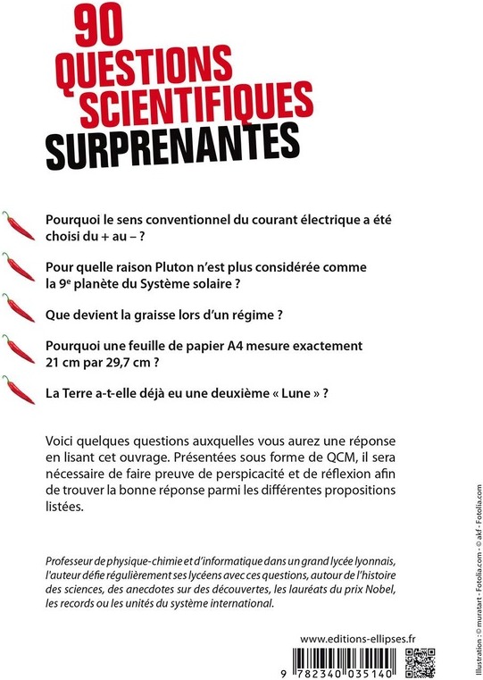 Quatrième de couverture de « 90 QUESTIONS SCIENTIFIQUES SURPRENANTES »