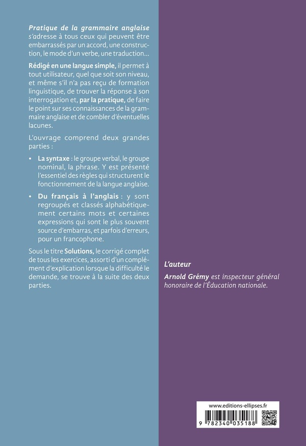 Quatrième de couverture de « PRACTICE MAKES PERFECT - PRATIQUE DE LA GRAMMAIRE ANGLAISE »