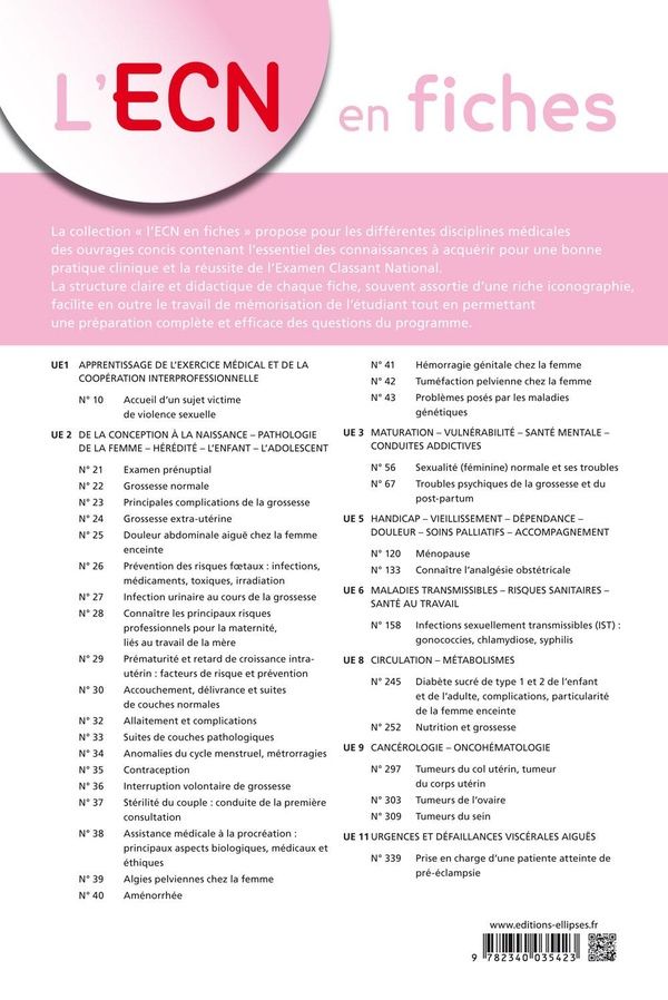 Quatrième de couverture de « GYNECOLOGIE-OBSTETRIQUE »