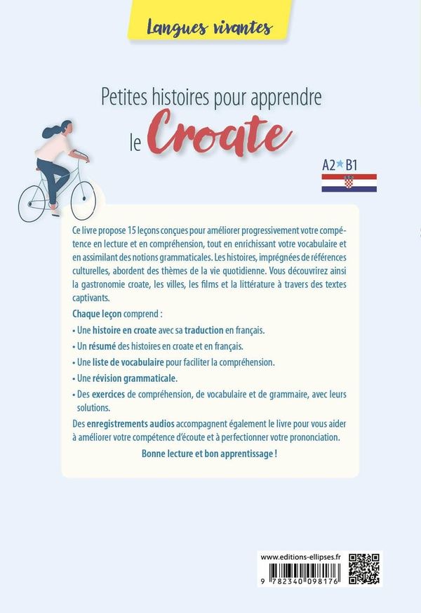 Quatrième de couverture de « PETITES HISTOIRES POUR APPRENDRE LE CROATE - A2-B1 »
