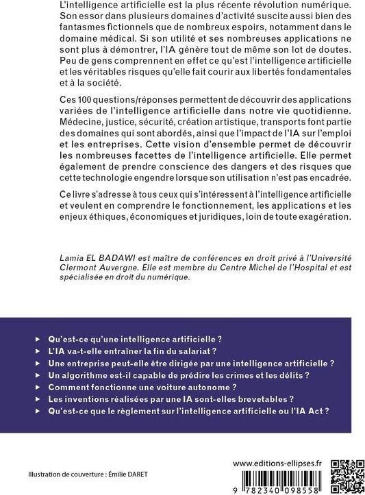 Quatrième de couverture de « L'intelligence artificielle et ses applications »