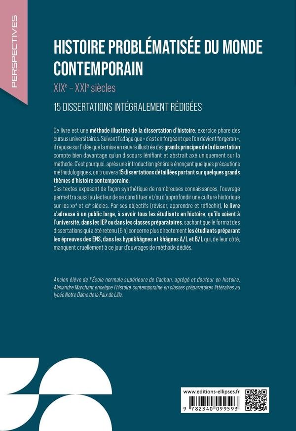 Quatrième de couverture de « Histoire problématisée du monde contemporain : XIXe-XXIe siècles »