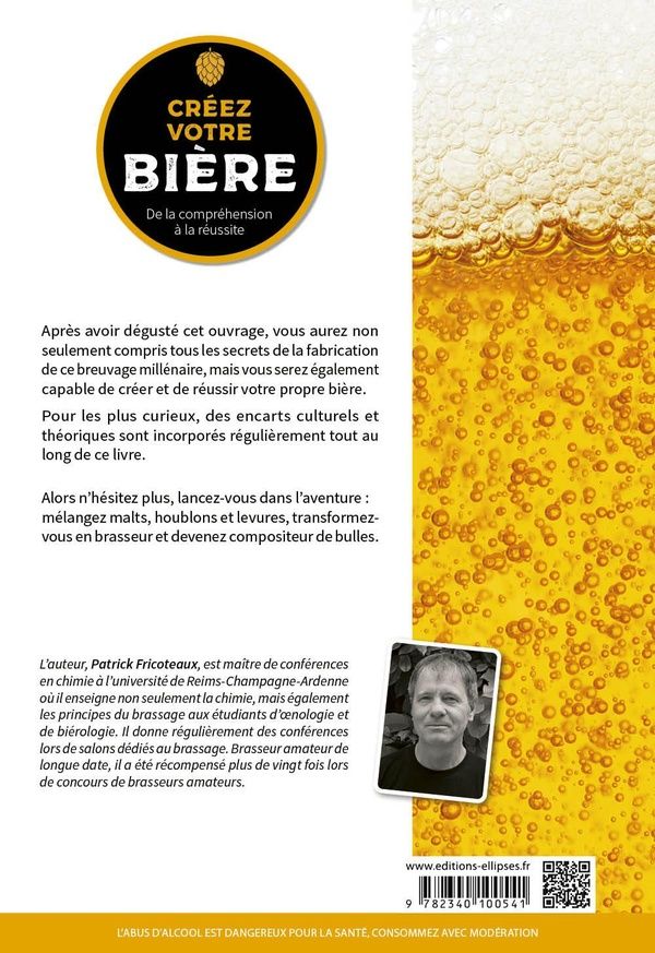 Quatrième de couverture de « Créez votre bière : de la compréhension à la réussite »
