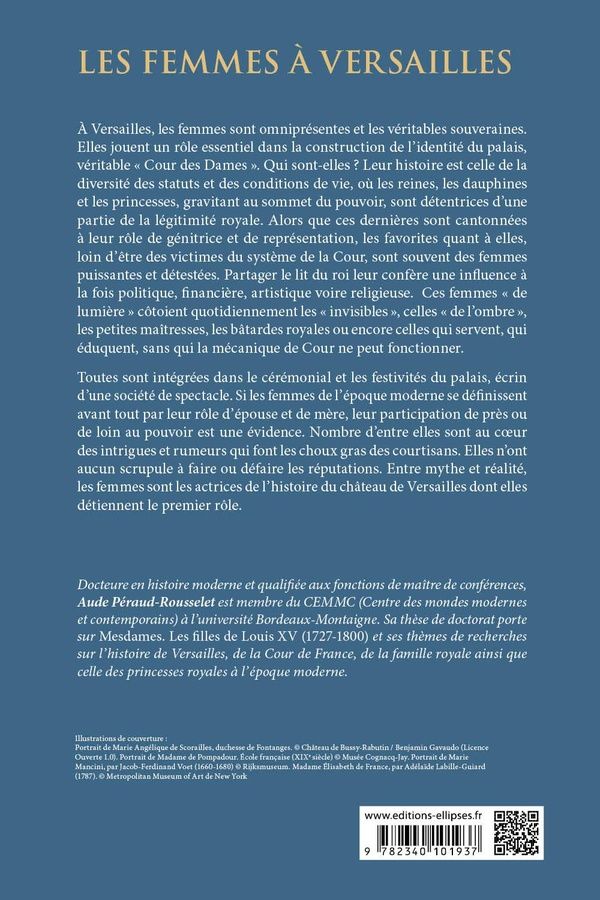 Quatrième de couverture de « Les femmes à Versailles : XVIIe-XVIIIe siècles »