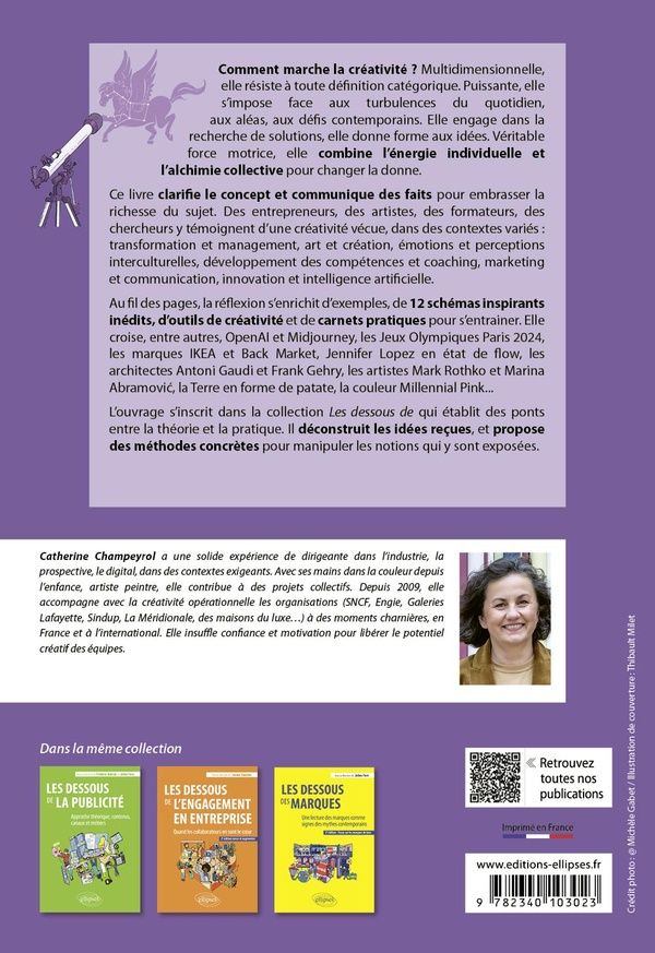 Quatrième de couverture de « Les dessous de la créativité : gagner en confiance créative et relever les défis »