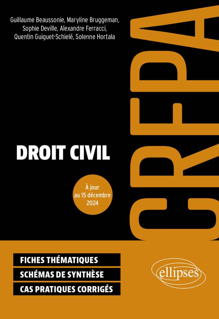 Couverture du livre « Droit civil » de Guillaume Beaussonie, librairie Les Contes Infusés à Corte