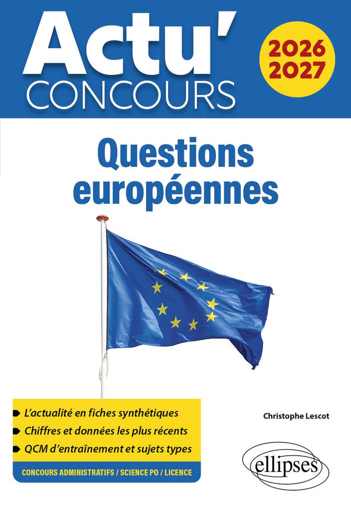 Couverture du livre « Questions européennes » de Christophe Lescot, librairie Les Contes Infusés à Corte