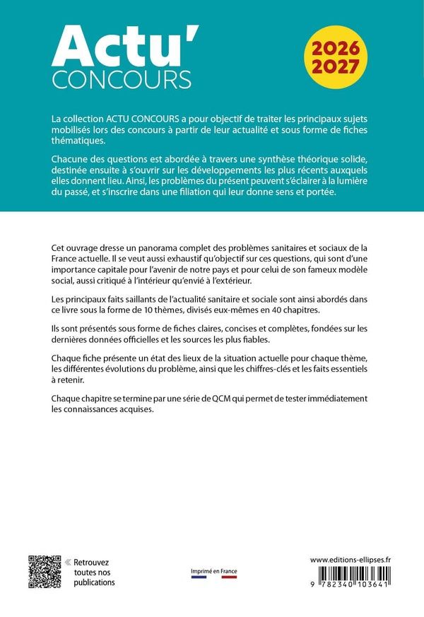 Quatrième de couverture de « Thèmes sanitaires et sociaux, 2026-2027 »