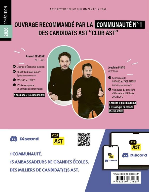 Quatrième de couverture de « TAGE MAGE express : 3 tests, 120 fiches, 720 vidéos »