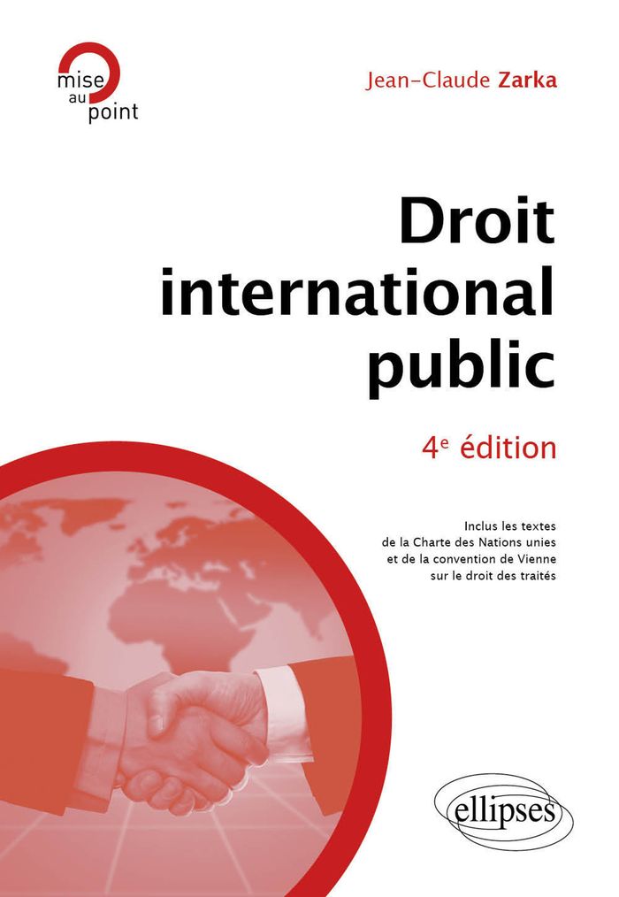 Couverture du livre « Droit international public », librairie Les Contes Infusés à Corte
