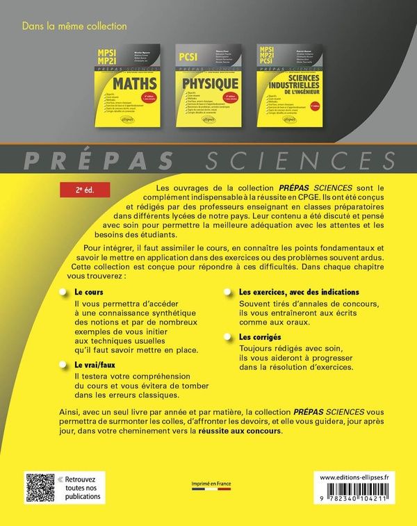 Quatrième de couverture de « Informatique tronc commun MPSI-PCSI-PTSI »