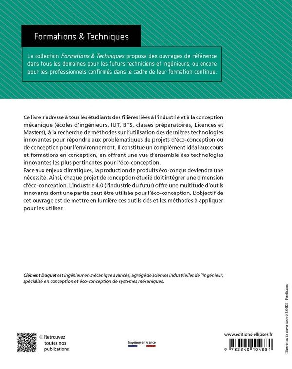 Quatrième de couverture de « Les outils de l'industrie 4.0 au service de l'éco-conception »