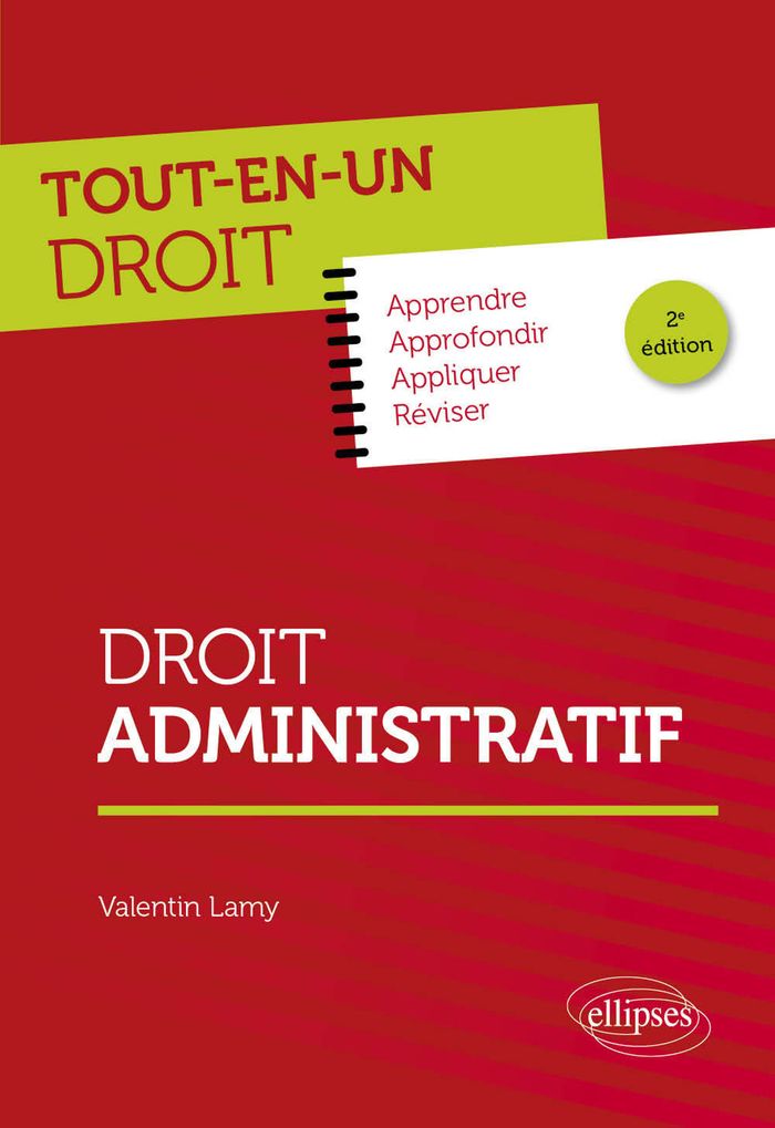 Couverture du livre « Droit administratif » de Valentin Lamy, librairie Les Contes Infusés à Corte