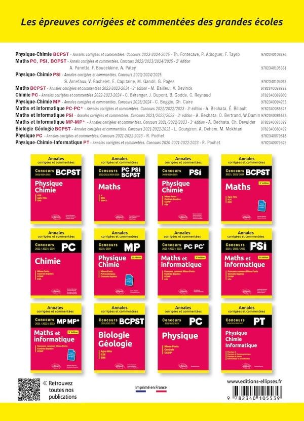 Quatrième de couverture de « Les épreuves écrites de maths : concours 2020-2025, agreg interne »