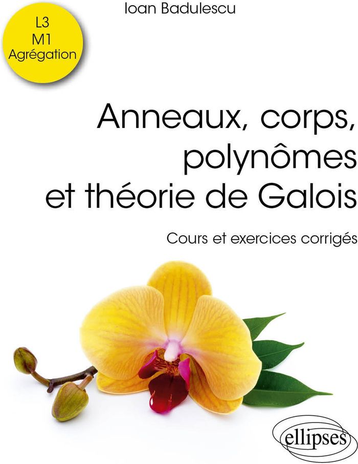 Couverture du livre « Anneaux, corps, polynômes et théorie de Galois : cours et exercices corrigés » de Ioan Badulescu, librairie Les Contes Infusés à Corte