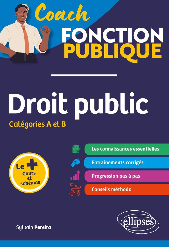 Couverture du livre « Droit public : catégorie A et B » de Sylvain Pereira, librairie Les Contes Infusés à Corte