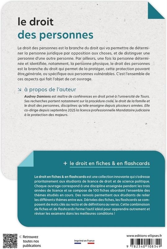 Quatrième de couverture de « Le droit des personnes »
