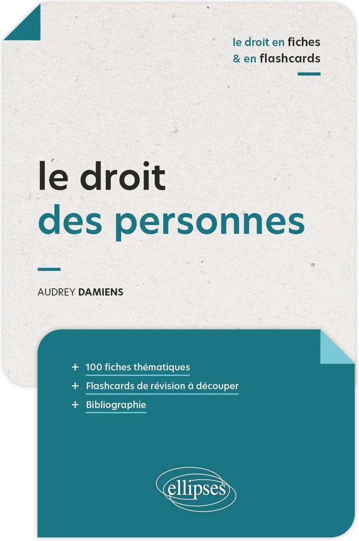 Couverture du livre « Le droit des personnes » de Audrey Damiens, librairie Les Contes Infusés à Corte