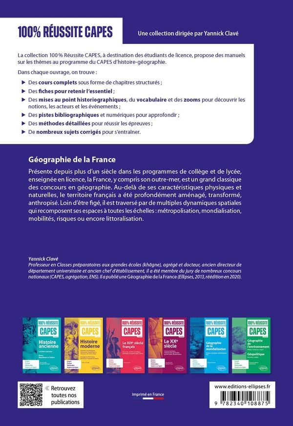 Quatrième de couverture de « Géographie de la France »