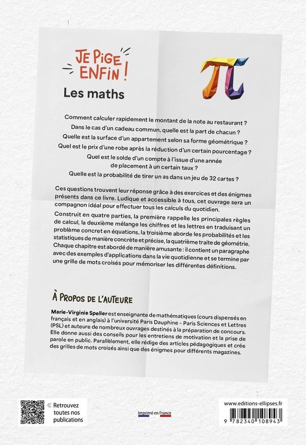 Quatrième de couverture de « Les maths ! »