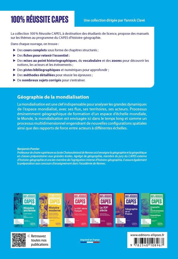 Quatrième de couverture de « Géographie de la mondialisation : acteurs, territoires, maritimisation, flux »