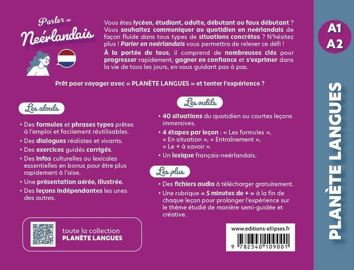 Quatrième de couverture de « Parler en neérlandais »