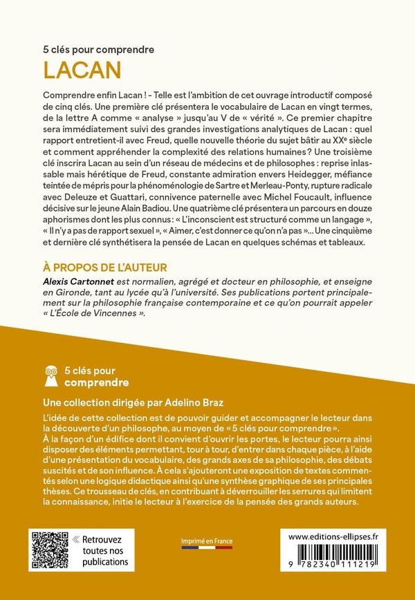 Quatrième de couverture de « Lacan »