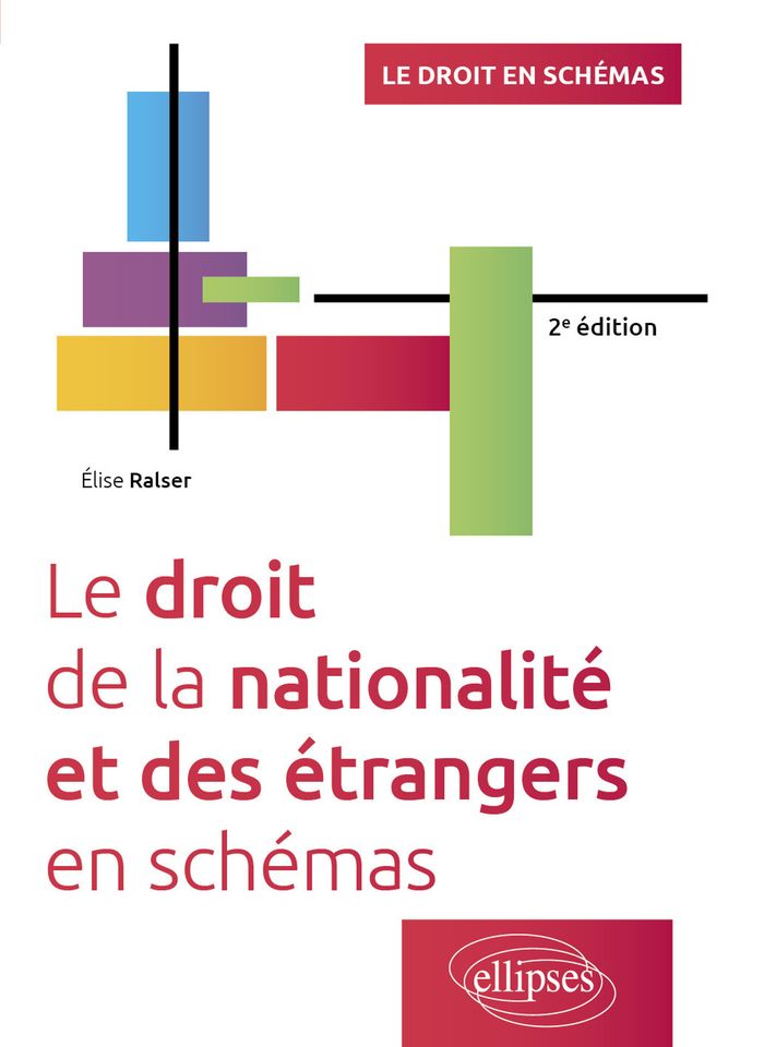 Couverture du livre « Le droit de la nationalité et des étrangers en schémas » de Élise Ralser, librairie Les Contes Infusés à Corte