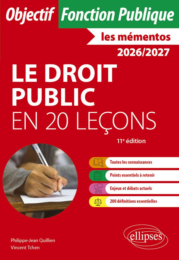 Couverture du livre « Le droit public en 20 leçons » de Philippe-Jean Quillien, librairie Les Contes Infusés à Corte