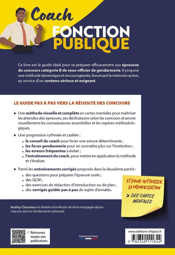 Quatrième de couverture de « Sous-officier de gendarmerie : catégorie B, concours externe & interne »