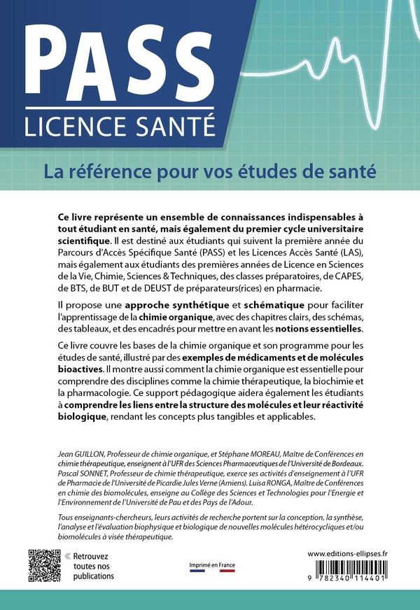 Quatrième de couverture de « L'Essentiel de la chimie organique »